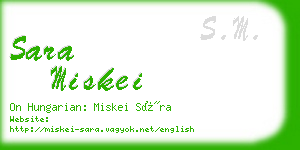 sara miskei business card